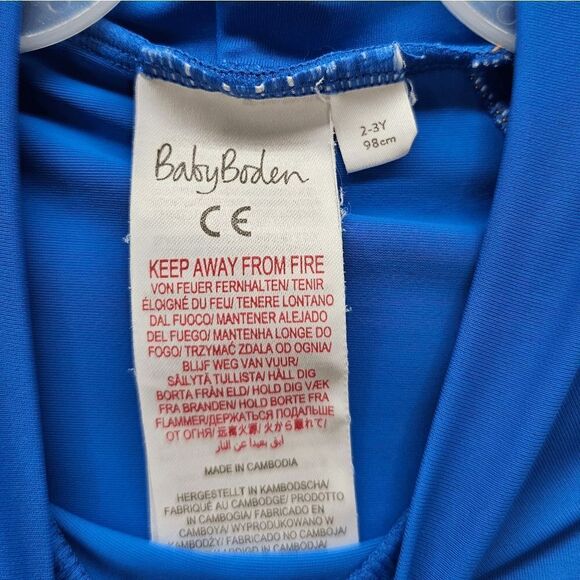 Baby Boden Sea Turtle long sleeve swim Shirt rash guard 2-3Y - Picture 4 of 4